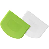 Los mejores  - TONVER Raspador de Masa de Plástico- 2 Piezas Espátulas Reposteria para Alisar la Crema de Mantequilla para Hornear…